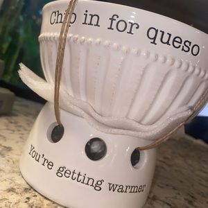 NEW Chips and Queso Ceramic Bowl Set by Mudpie